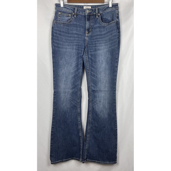 Shyanne Denim - SHYANNE 31W 32.5L Flare Jeans Embroidered Floral Stretch Boho Western Bootcut